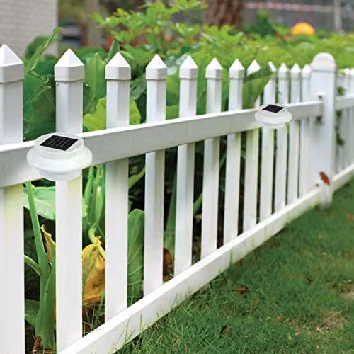GardenKraft Solar LED Gutter and Fence Lights, Pack of 2, White – 5