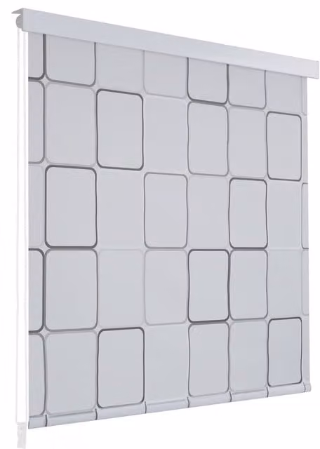 Berkfield Home Square Shower Roller Blind, White, W: 160 cm, H: 240 cm