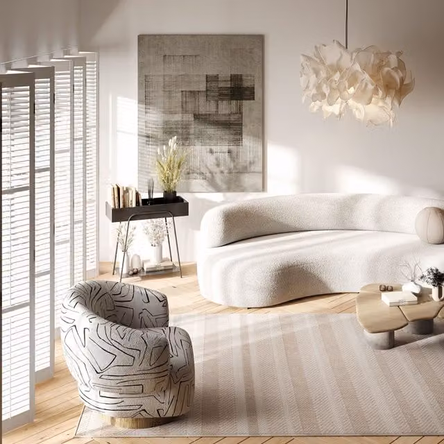 The Rug House Striped Looped Pile Scandinavian Rectangular Rug in Beige, W: 80 cm, L: 150 cm
