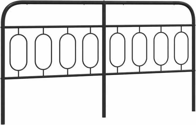 Berkfield Home Classic Metal Headboard in Black, 193 cm – 1