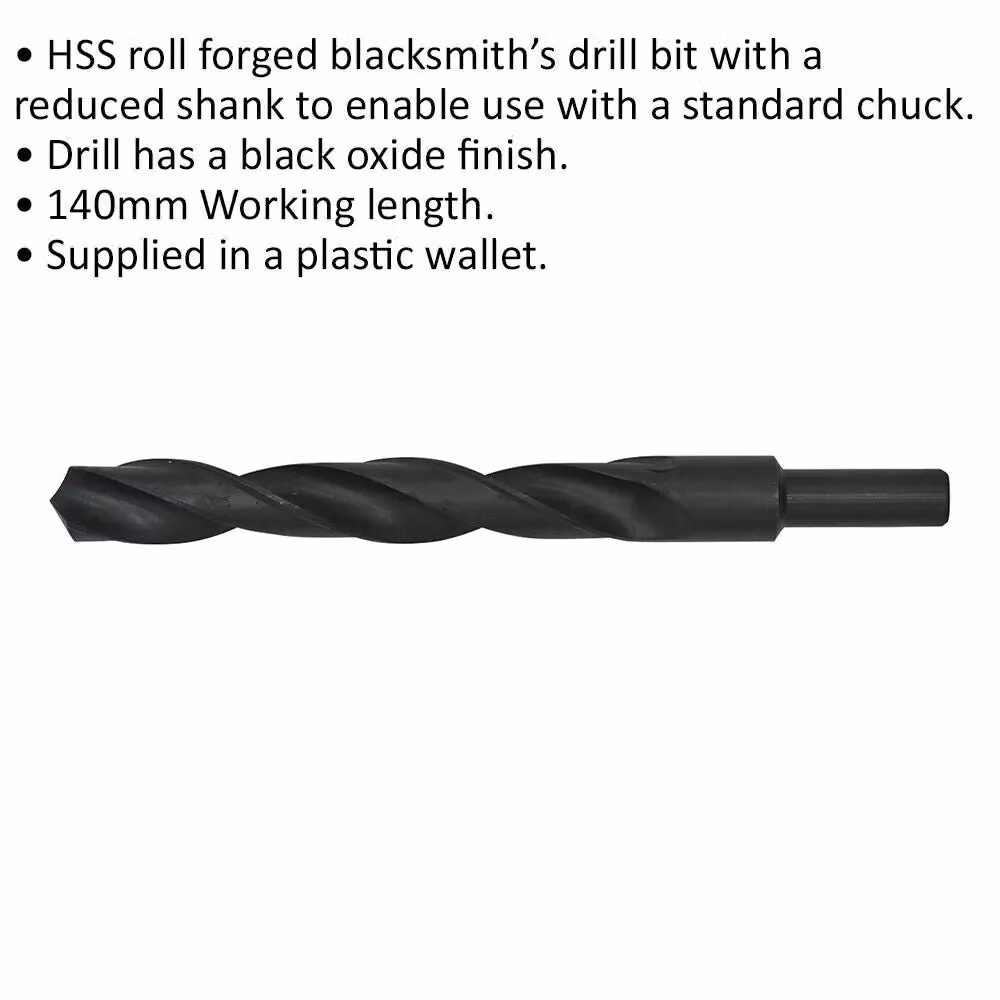 Loops HSS Roll Forged Blacksmith Twist Drill Bit, Black, Diameter: 19 mm, Length: 200 mm – 2