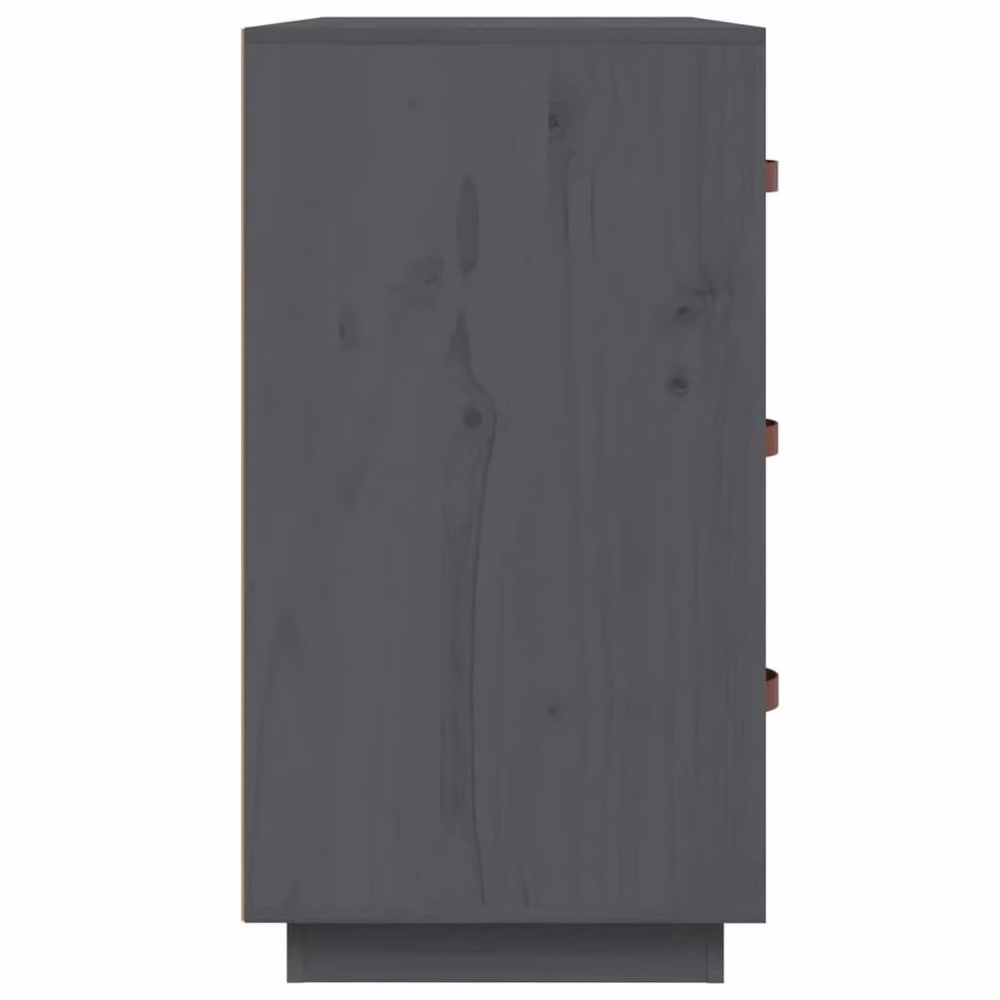 Berkfield Home Grey Solid Wood Pine Sideboard W/D/H: 80 x 40 x 75 cm – 3