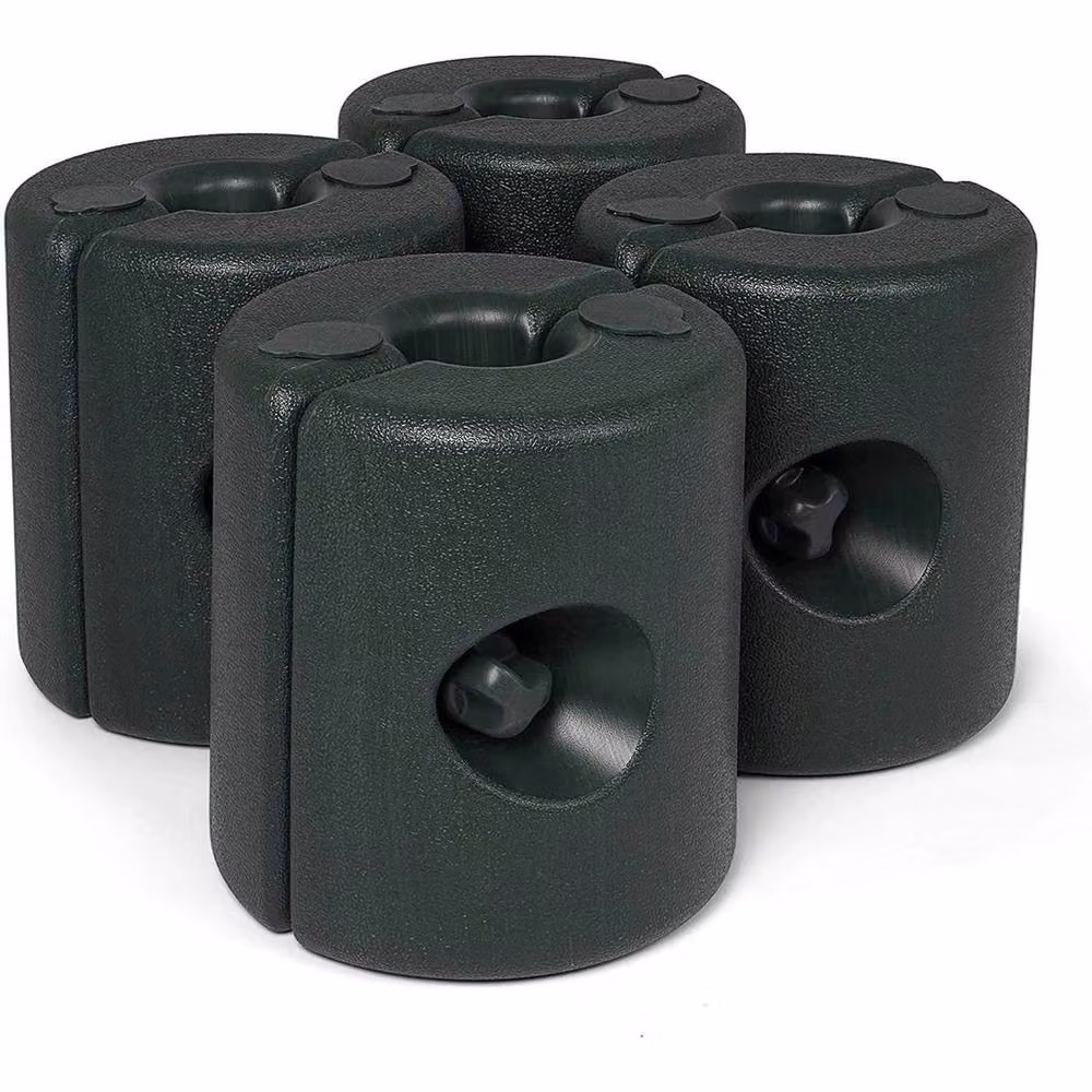 NESTLUNE Set of 4 Black Plastic Leg Anchor Base Weights for Sand or Water, W/D/H: 100 x 15 x 15 cm – 3