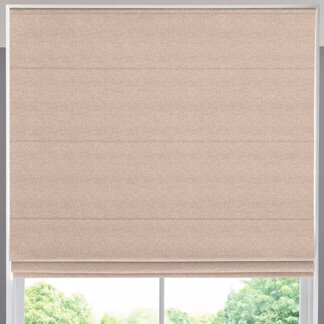 Arkona Made to Measure Blackout Roman Blind in Stone Beige Polyester