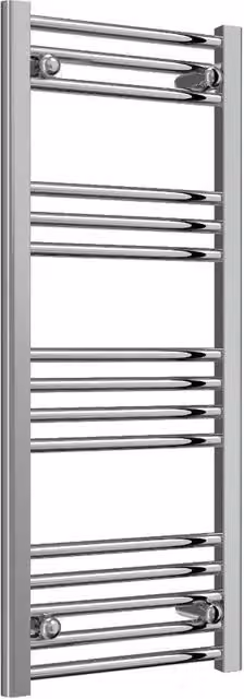Bathroom Kingdom Capo Electric Chrome Straight Heated Towel Rail, Silver, W: 400 mm, H: 1000 mm
