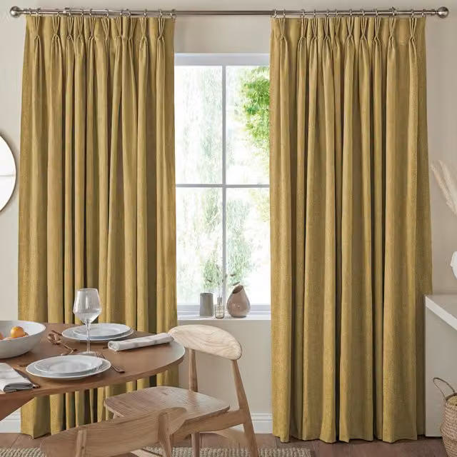 Terrys Positano Made to Measure Blackout Fabric Curtain Panel in Yellow