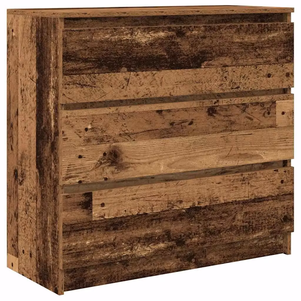 Berkfield Home Rustic Old Wood Sideboard in Brown, W/D/H: 80 x 35 x 76 cm – 2