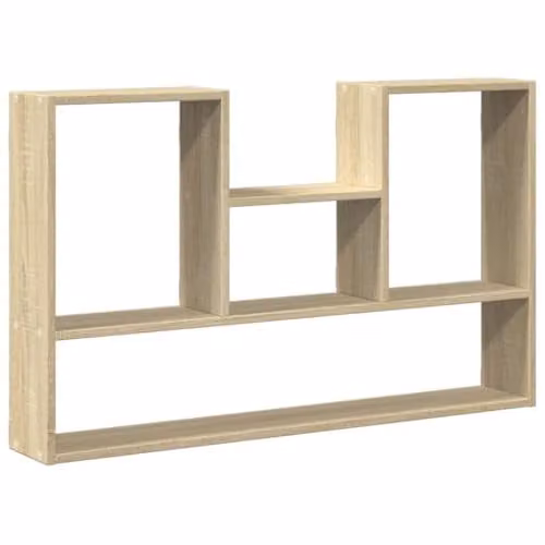 vidaXL Wall Shelf in Brown Sonoma Oak, W: 99 cm, D: 15 cm, H: 60 cm