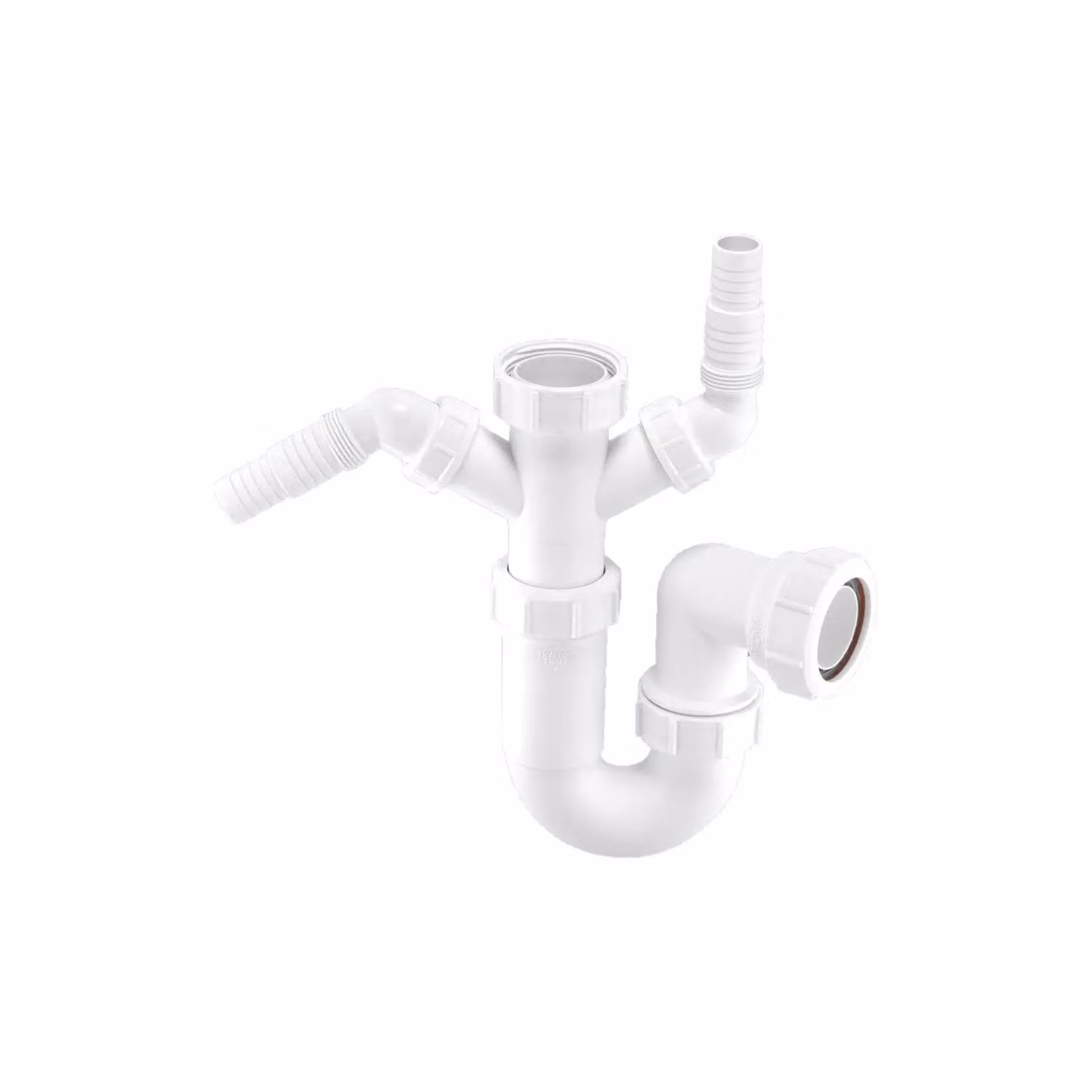 McAlpine White Plastic Adjustable Inlet Tubular Swivel P Trap with 75mm Water Seal – 2