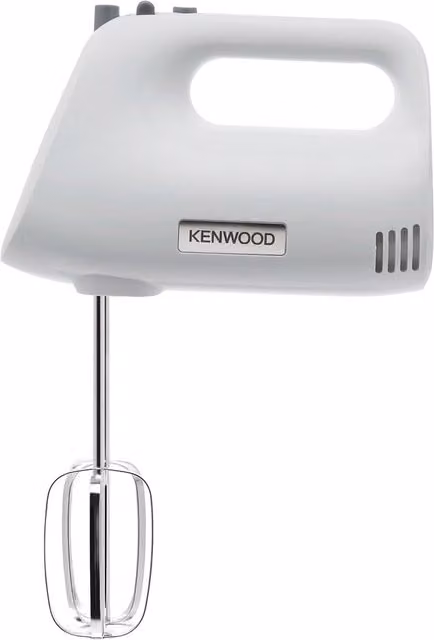 Kenwood 450W Mains Hand Mixer in White and Silver with Stainless Steel and Plastic Components – 1