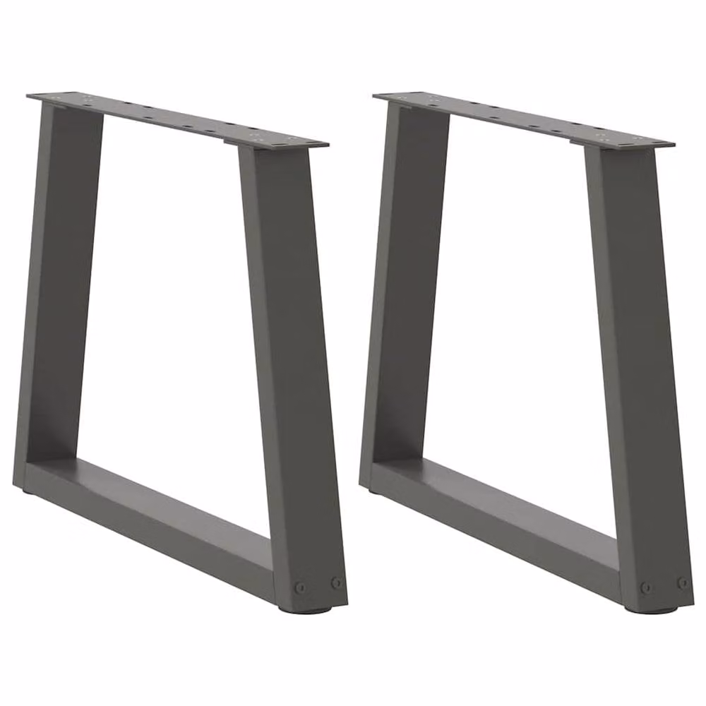 Berkfield Home V-Shape Dining Table Legs, 2 Pieces, Anthracite Grey Steel, H: 70 cm, W: 42-43.3 cm – 1