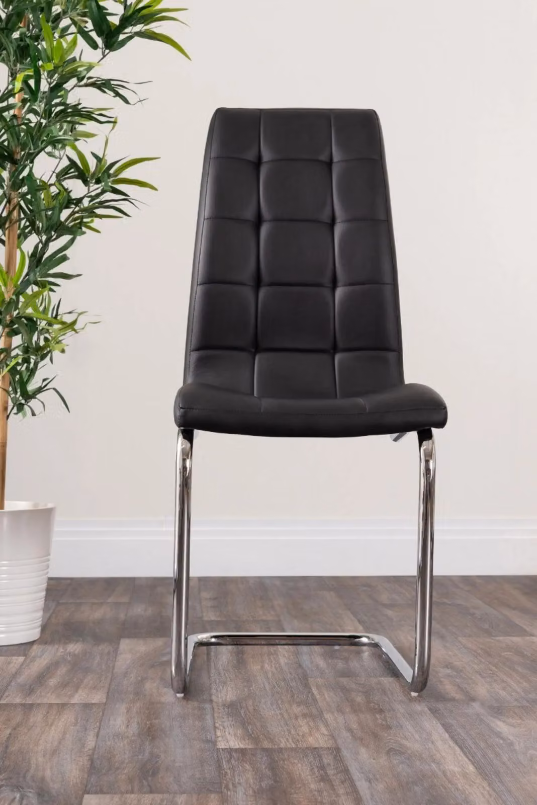FurnitureboxUK Santorini Brown Round Dining Table and Murano Black Chairs Set – 3