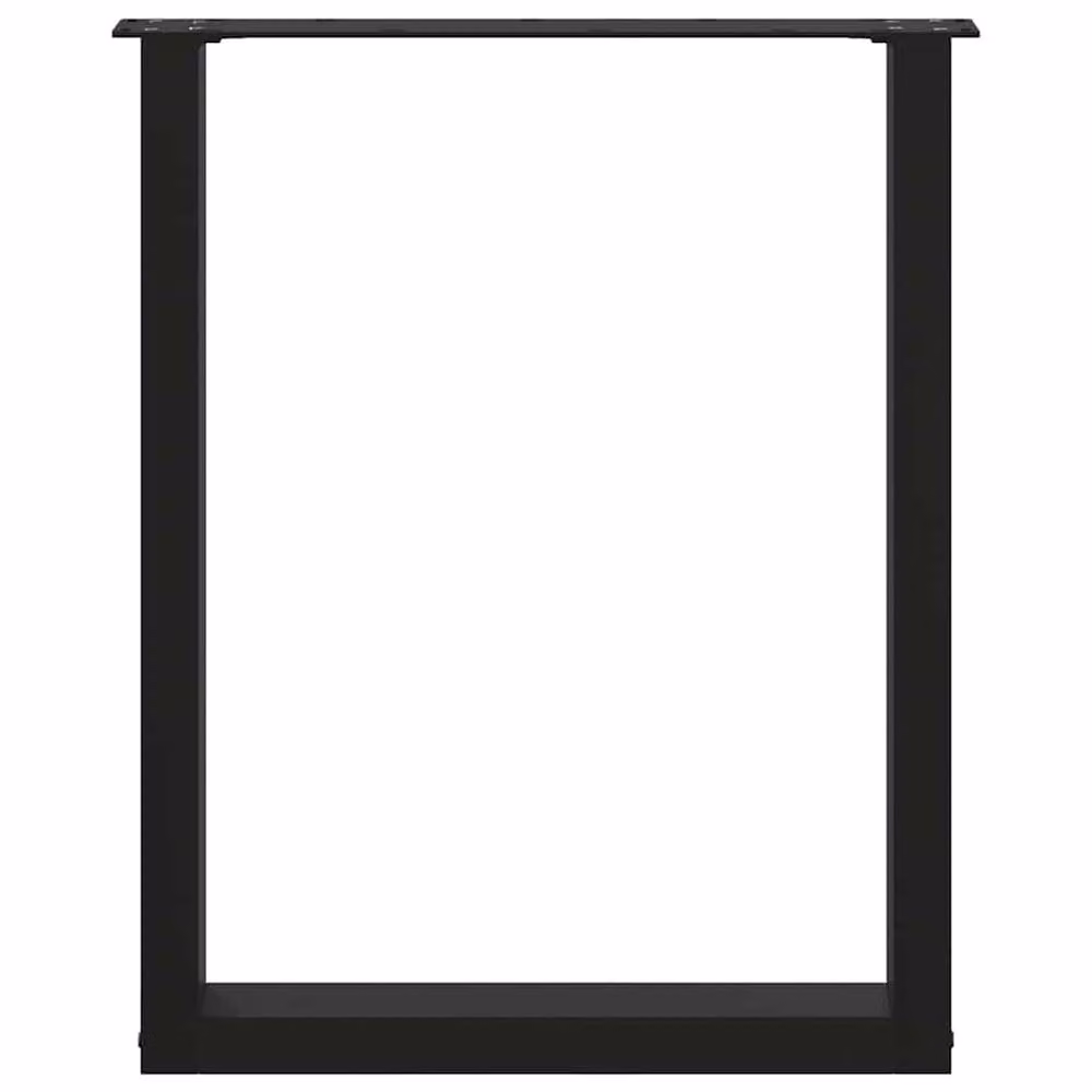 Berkfield Home Modern U-Shaped Coffee Table Legs, 2 Pieces, Black Steel, W: 60 cm, H: 72.5 cm – 4