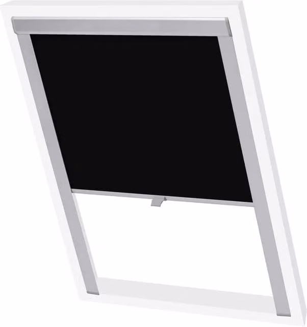 Berkfield Home Blackout Roller Blinds in Black, Thermal Insulating Polyester – 1