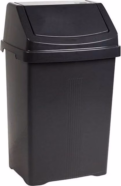 Casa 25L Swing Bin with Lid in Black – 1