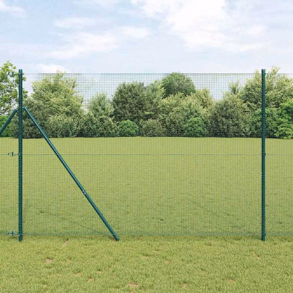 Berkfield Home Green Welded Steel Wire Fence, 1.6 x 25 m – 2