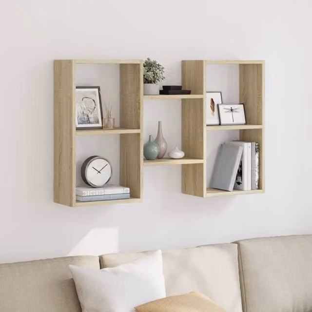 Berkfield Home Sonoma Oak Wall Shelf, Brown, W: 96 cm, D: 18 cm, H: 60 cm – 1
