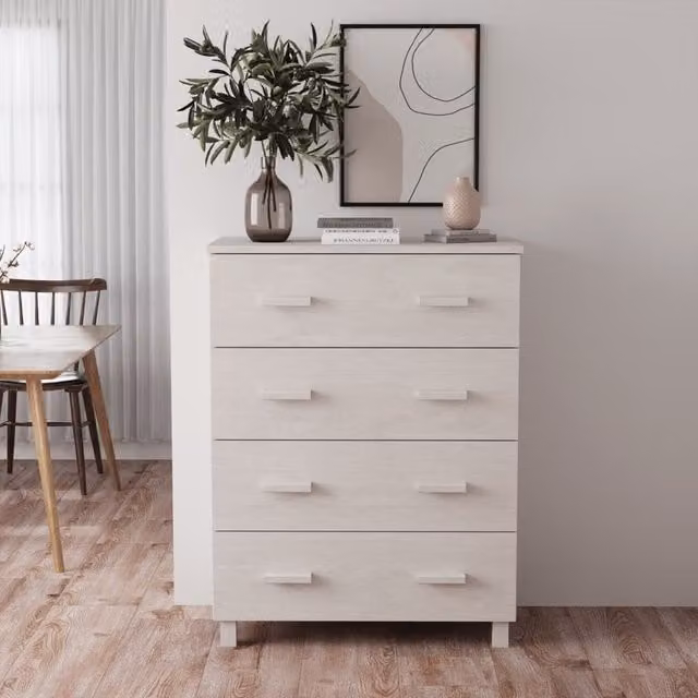 Berkfield Home HAMAR White Solid Wood Pine Sideboard W/D/H: 79 x 40 x 103.5 cm – 1
