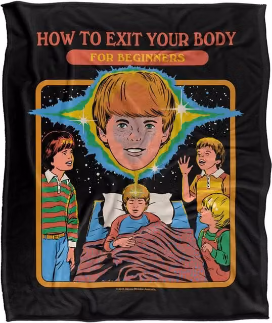Steven Rhodes How To Exit Your Body Multicolour Fleece Throw Blanket W/D/H: 152 x 127 cm – 1
