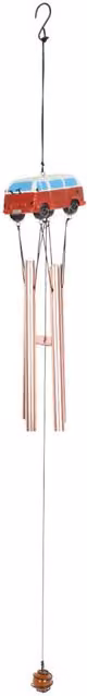 KDMK Red Metal Campervan Adventure Hanging Windchime