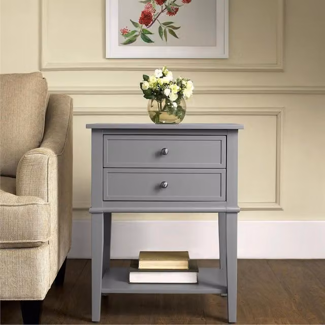 Franklin Accent Table in Grey, Height: 71.8 cm