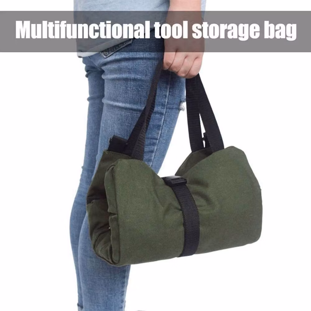 VOGREX Green Canvas Tool Roll Up Bag with Strap – 4