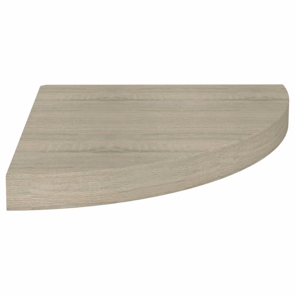 Berkfield Home Floating Corner Shelves, 2 Piece Set in Light Oak, W/D/H: 35 x 35 x 3.8 cm – 2