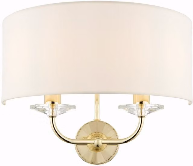 Endon Gold and Brass Vintage Wall Light with E14 LED Compatibility