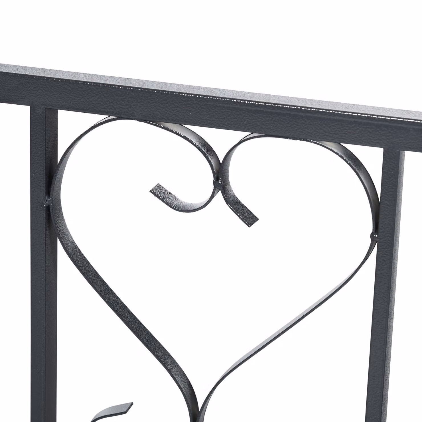 Outsunny Metal Garden Arch with Double Gates for Climbing Plants and Roses, Dark Grey, W: 114 cm, D: 50 cm, H: 206 cm – 7