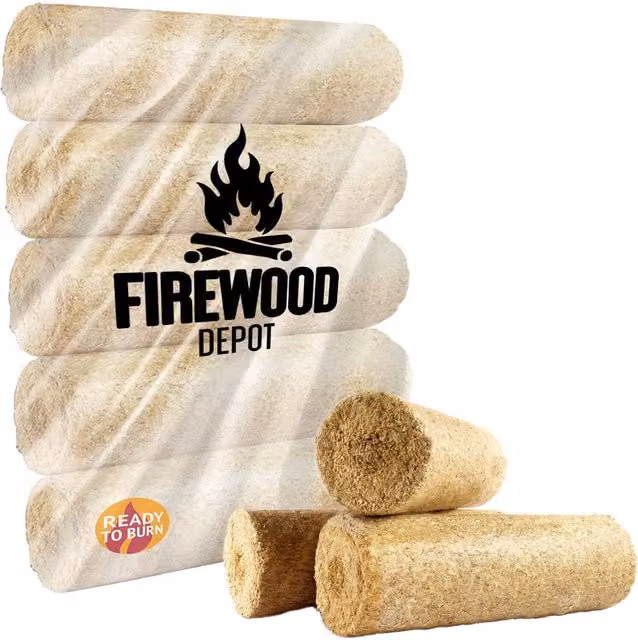 Laeto Wood Fuel Log Briquettes in Brown and Yellow