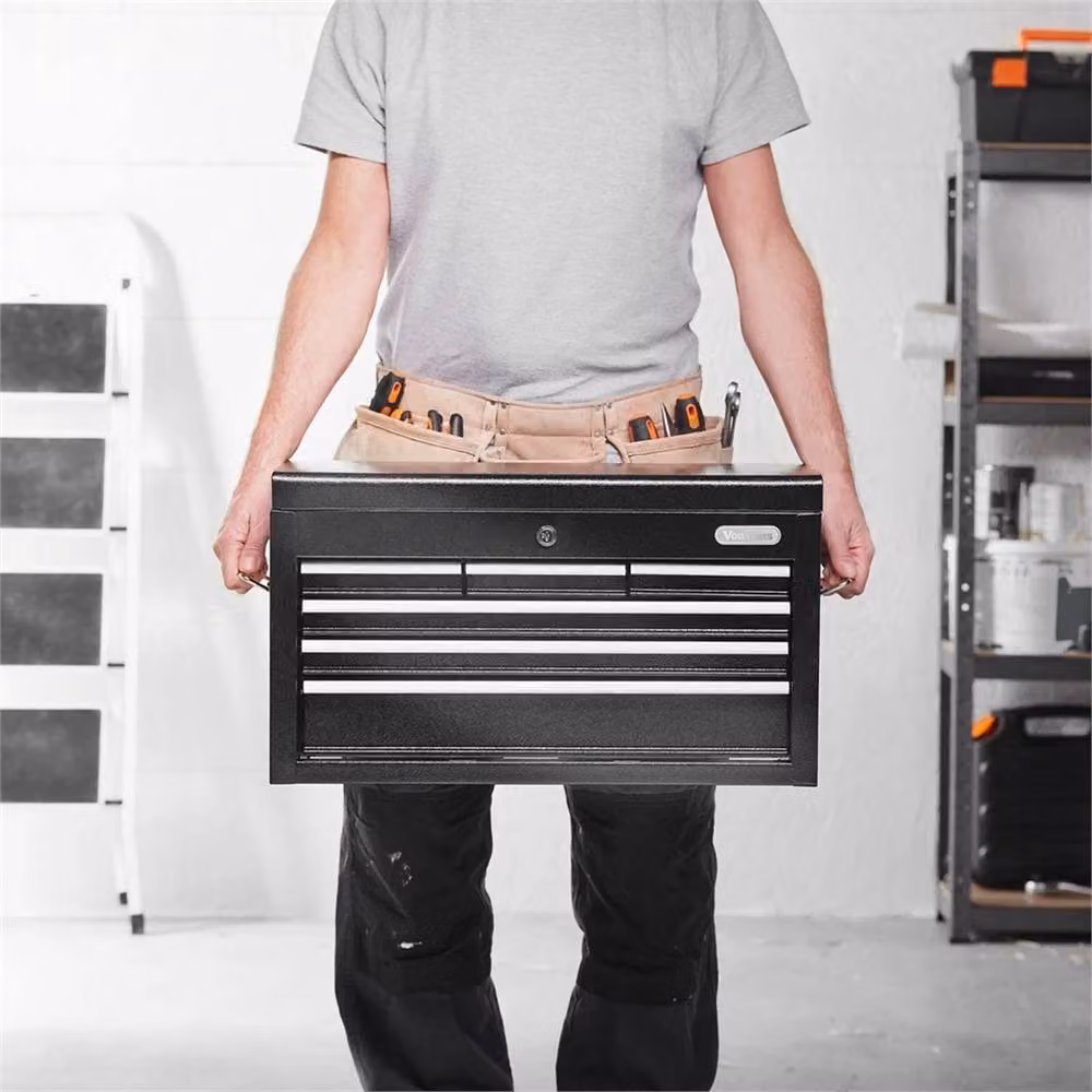 Nordara Portable Tool Chest Cabinet with Carry Storage Drawers in Black, W/D: 52 x 52 cm – 5