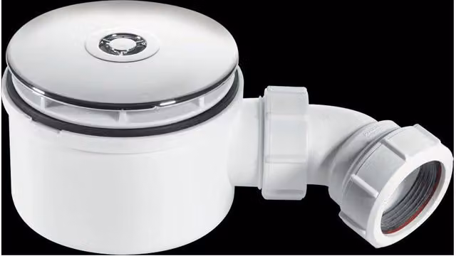 McAlpine ST90CP10-70 Round Shallow Shower Trap in White, 90mm Diameter, Height: 70mm, 1½" BSP Outlet – 2