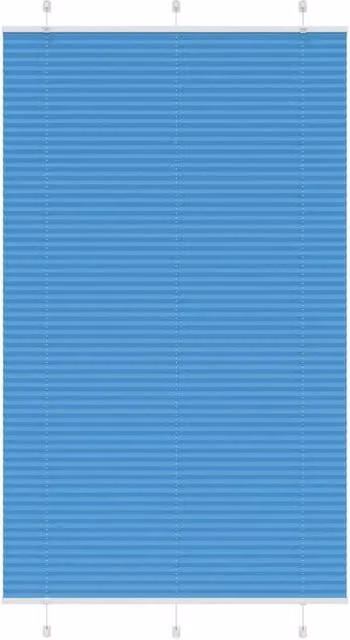 Berkfield Home Single Pleat Blue Polyester Semi-Transparent Corded Blind, W: 120 cm, H: 200 cm