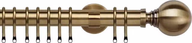 Terrys Globe 35mm IDC Metal Curtain Pole in Gold or Black