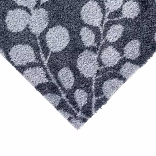 JVL Mega Mat Machine Washable Entrance Runner and Doormat Set, Branches, Grey, W/D/H: 150 x 57 x 2 cm – 3
