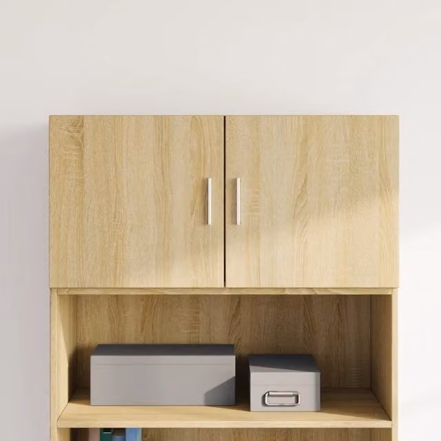 Berkfield Home Sonoma Oak Wall Cabinet in Brown, W: 80 cm, D: 42.5 cm, H: 40 cm