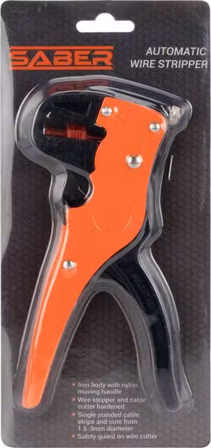 Saber Automatic Wire Stripper and Cable Cutter in Orange