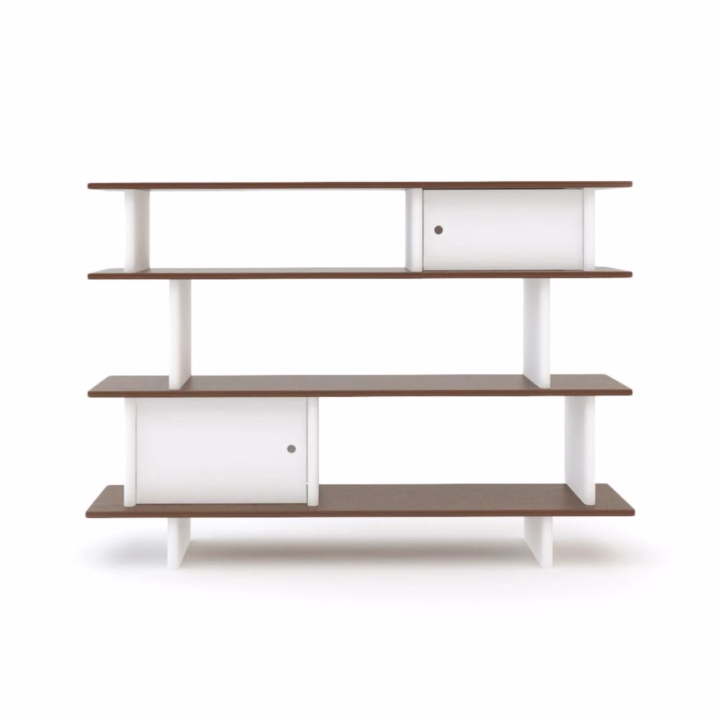 Oeuf NYC Mini Library Childrens Bookshelf in Walnut and Birch, W/D/H: 76.5 x 35.5 x 106.5 cm – 2