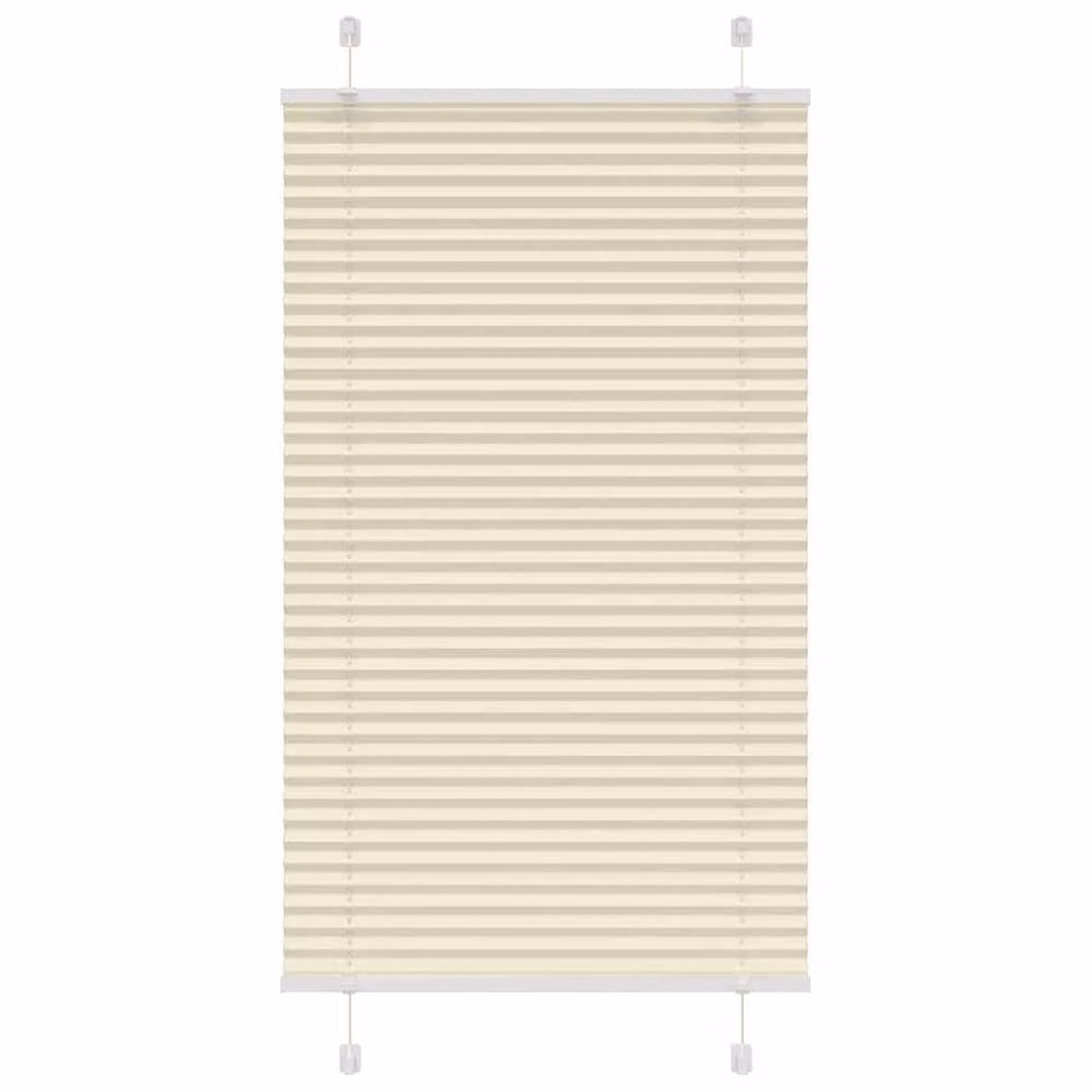 Berkfield Home Pleated Blind in Beige, W: 70 cm x H: 100 cm