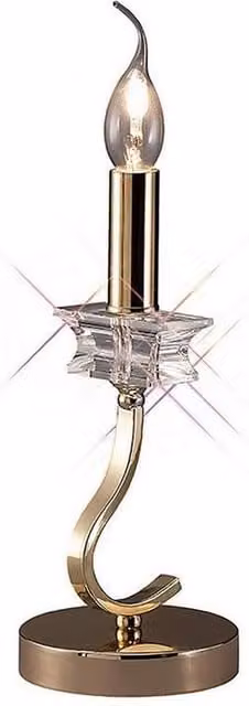 Netlighting Nydia Table Lamp in Gold with Crystal and Metal Details, E14