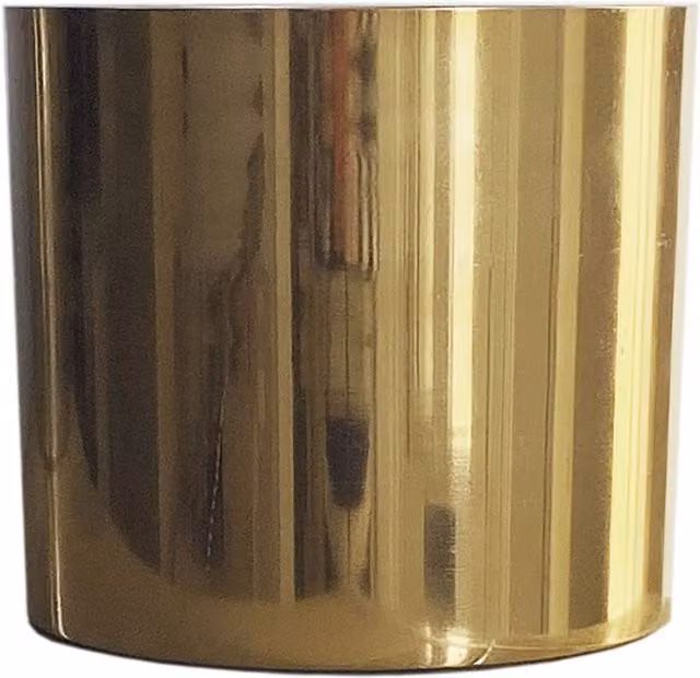 Leaf Metal Tabletop Planter in Gold and Multicolour