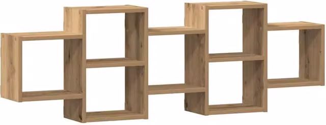 Berkfield Home Artisan Oak Wall Shelf, Brown, W/D/H: 129 x 42 x 18 cm – 1