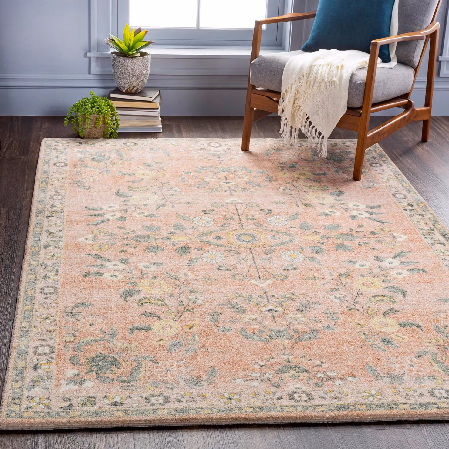 Livabliss Erin Traditional Boho Living and Dining Rug in Green, Grey and Sand, W: 160 cm, D: 230 cm – 3