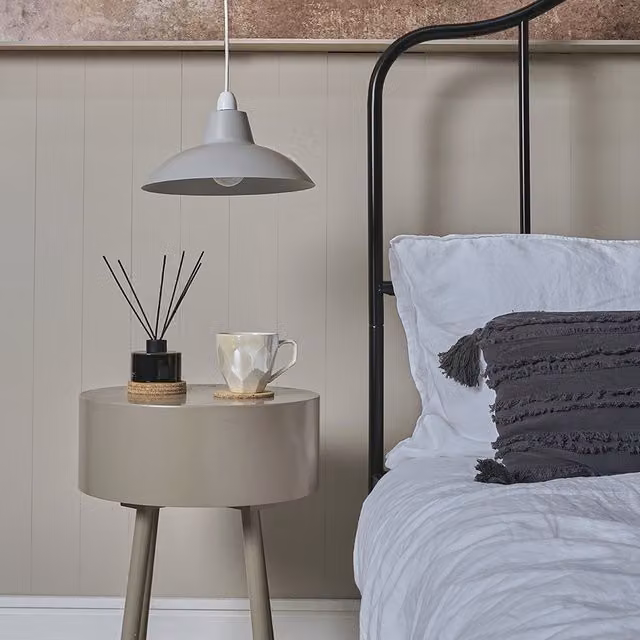 ValueLights Retro Style Matt Grey Metal Dome Ceiling Pendant Light Shade