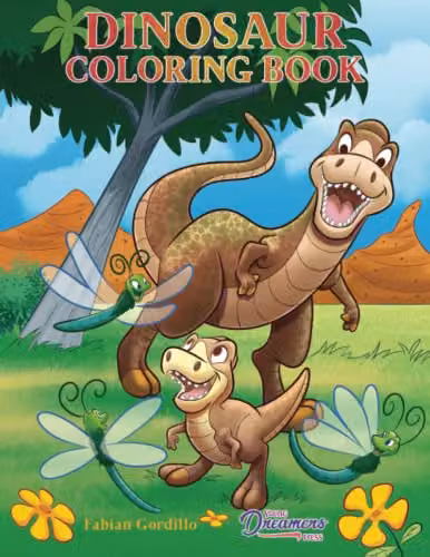 Young Dreamers Press Dinosaur Coloring Book for Children
