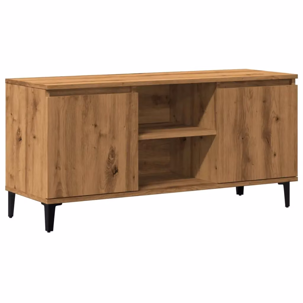 Berkfield Home Artisan Oak TV Cabinet in Brown, W/D/H: 102 x 35 x 50 cm – 2