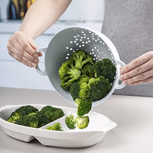 Zeal Melamine Colander with Handles in Blue, 20cm – 3