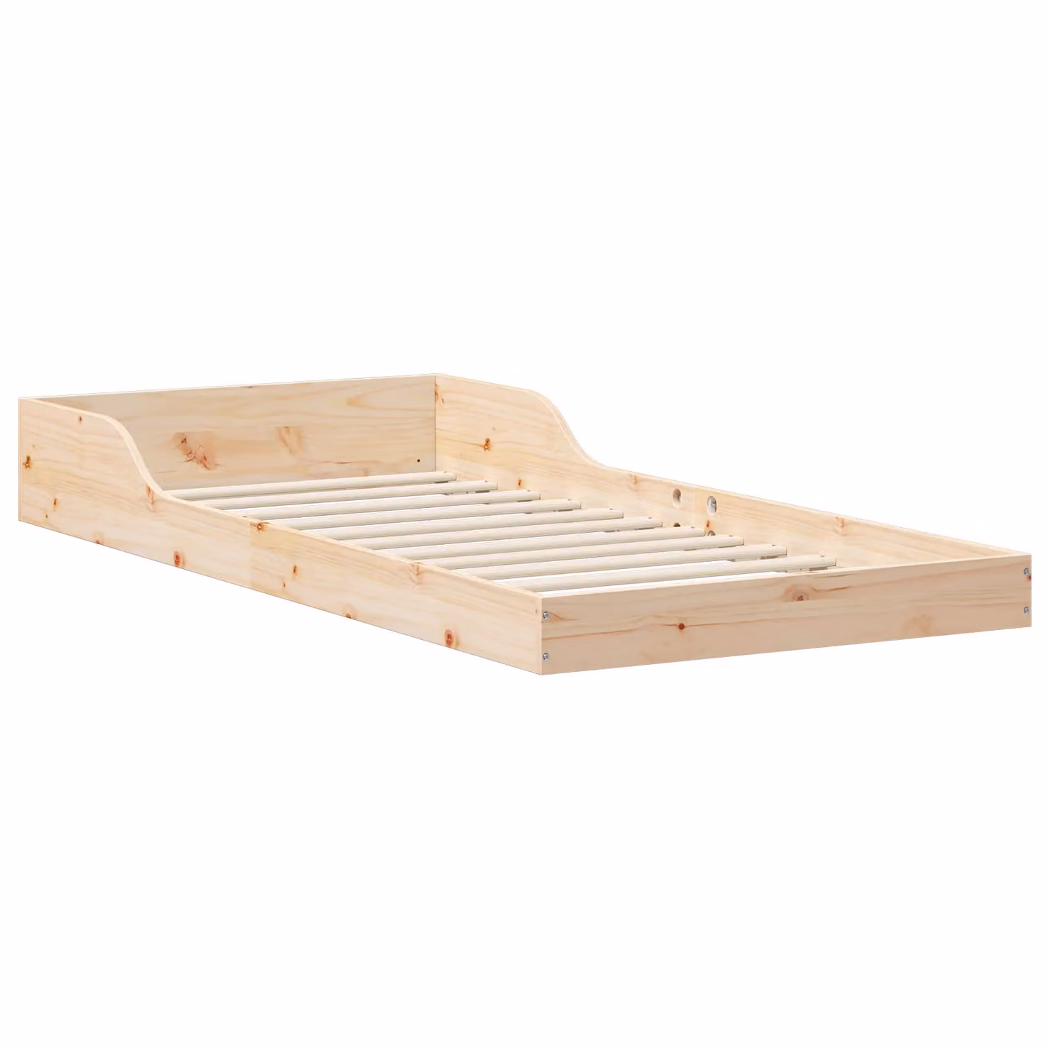 Berkfield Home Brown Solid Pine Wood Bed Frame W/D/H: 220 x 80 x 24 cm – 2