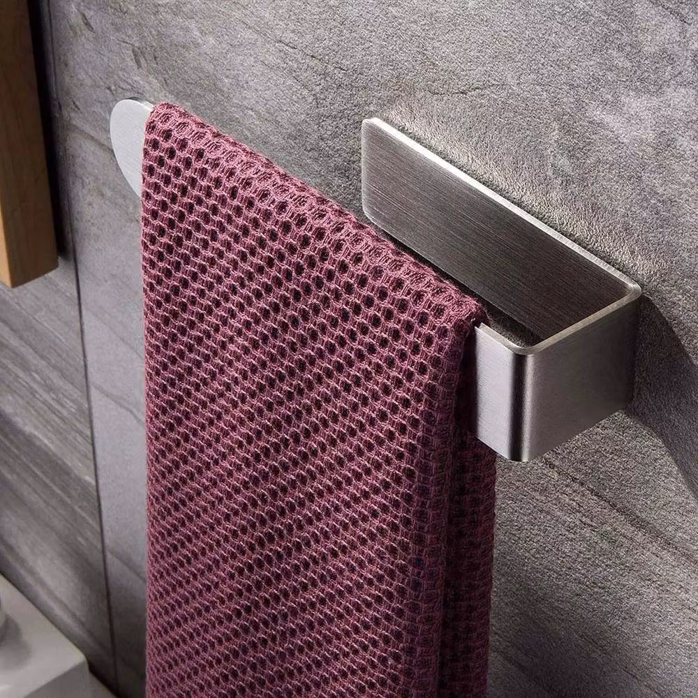 PAWNORA Wall Mounted Stainless Steel Bathroom Hand Towel Holder, Silver, Width: 23 cm – 3