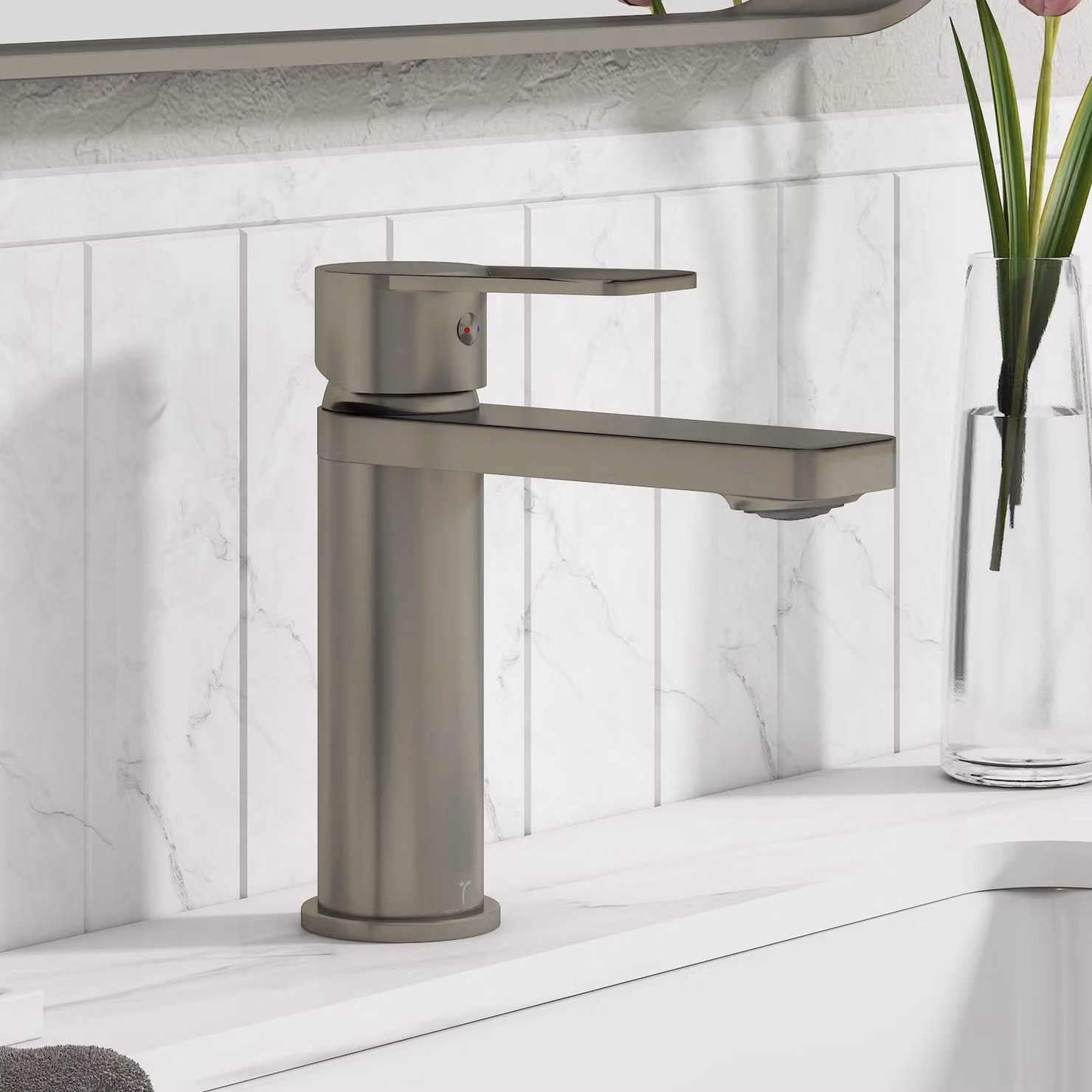 Royal Bathrooms Elara Mono Basin Mixer Tap in Gunmetal Grey